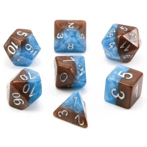 Image of Halfsies Dice - Earth Elemental Poly 7 Dice set