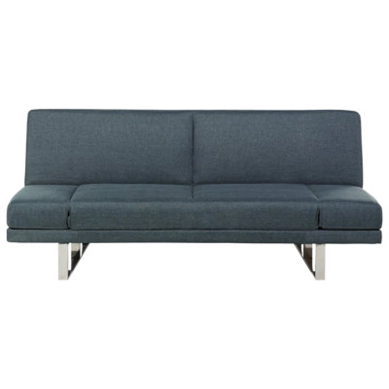 Image of Beliani Sofa Bed 2 Seater York Fabric Blue
