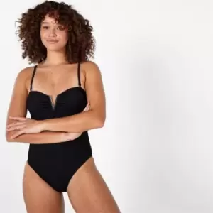 Image of Firetrap V Neck Swimsuit - Black