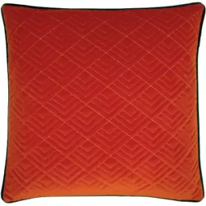 Image of Furn Deco Cushion Cover (One Size) (Rust/Emerald Green)