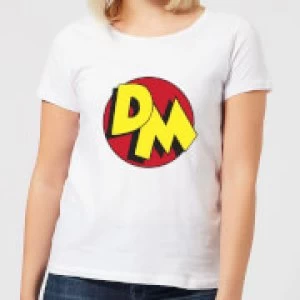 Image of Danger Mouse DM Logo Womens T-Shirt - White - S