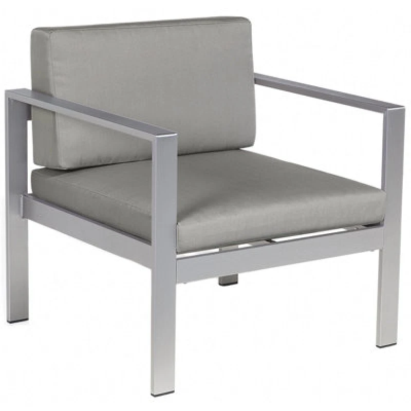 Image of Beliani Garden Armchair Salerno Metal Dark Grey