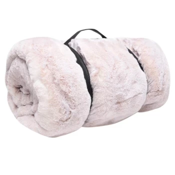Image of Biba Blush Faux Fur Throw - Blush Large