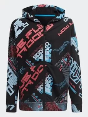 Image of Boys, adidas Arkd3 Full-zip Hoodie, Black, Size 11-12 Years