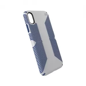 Image of Speck Presidio Grip iPhone XS Max Blue Grey Phone Case IMPACTIUM Shock