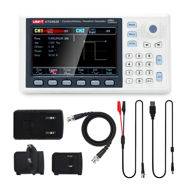Image of UNI-T UTG932E UTG962E Portable Function Signal Generator 30Mhz 60Mhz 2-CH Electric Arbitrary Function Waveform Generator