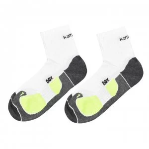 Image of Karrimor Dri Skin 2 Pack Running Socks Mens - White/Fluo