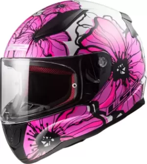 Image of LS2 FF353 Rapid Poppies Helmet, pink, Size L, pink, Size L