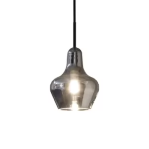 Image of Lido 1 Light Dome Ceiling Pendant Light Smokey