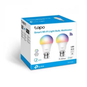 Image of TP Link Tapo L530B Smart WiFi Light Bulb Multicolour Bayonet Fitting 2-Pack