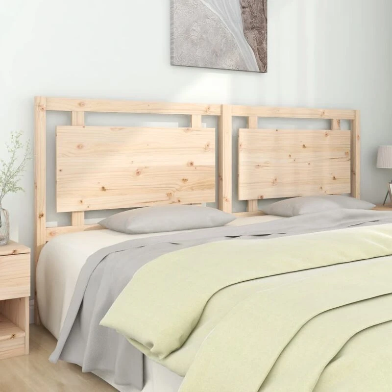 Image of Vidaxl Bed Headboard 205.5X4X100 Cm Solid Pine Wood, Brown 817960