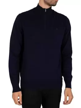 Image of Cotton Silk Half Zip Sweatshirt