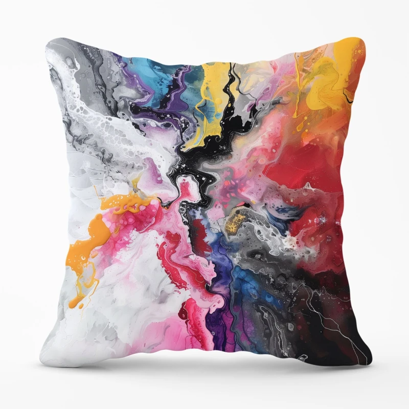 Image of Warren Reed - Designer Explosive Colour Cascade Cushions Size: 60cm x 60cm Multicolor Unisex 60cm x 60 cm