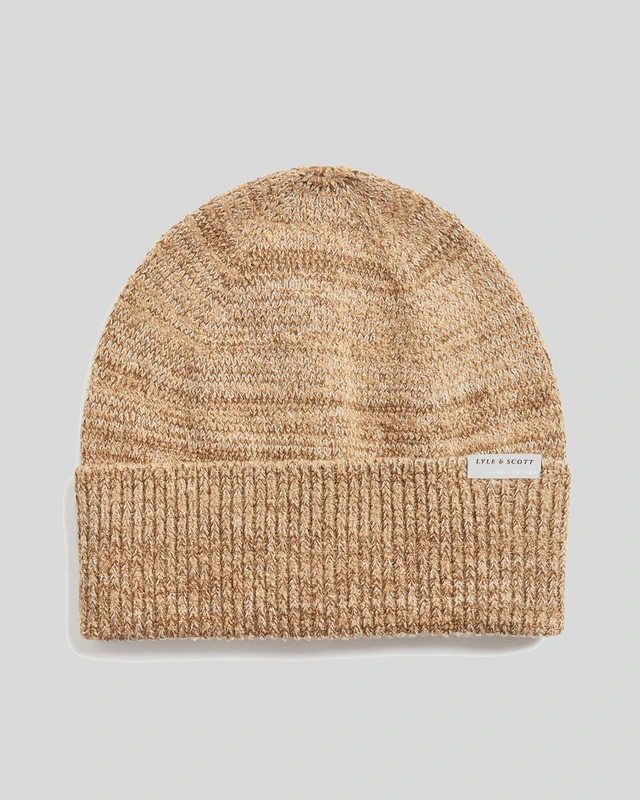 Image of Lyle & Scott Multi Marl Beanie in Brown