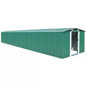 Image of Vidaxl - Garden Shed Green 257x779x181cm Galvanised steel - Green