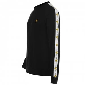 Image of Lyle and Scott Tape Crew Sweatshirt - True Black 572