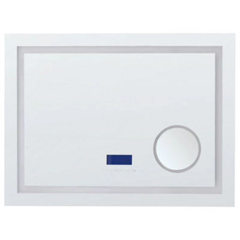 Image of Beliani LED Bathroom Mirror Thaix 80 Cm 60 Cm Silver