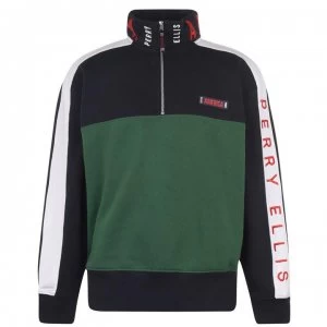 Image of Perry Ellis quarter Zip Sweater - Navy