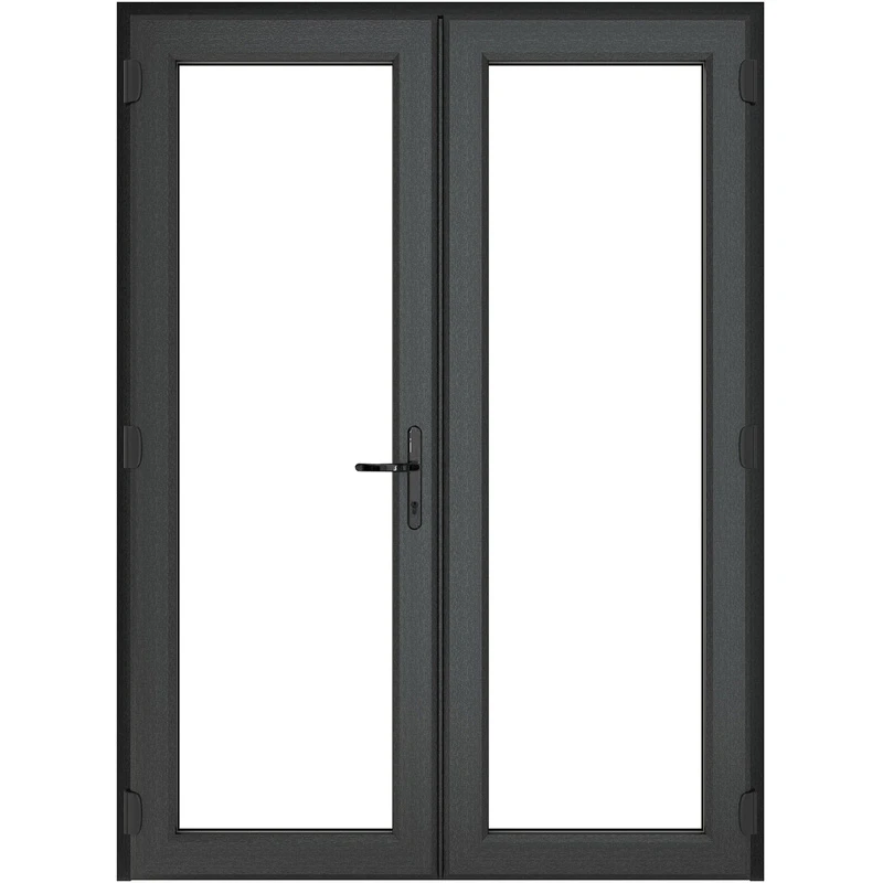 Image of Crystal Triple Glazed French Door Grey/White 1690 X 2055Mm, Grey 1FDTGGW16902055
