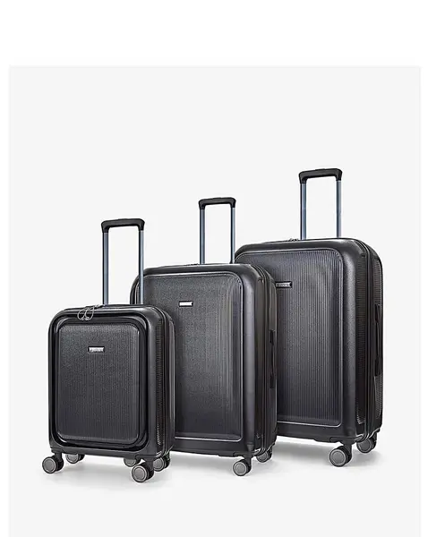 Image of Rock Rock Austin Black Luggage 3pc set Black EA57201