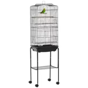 Image of PawHut Bird Cage for Finch, Canary, Parakeet - Black