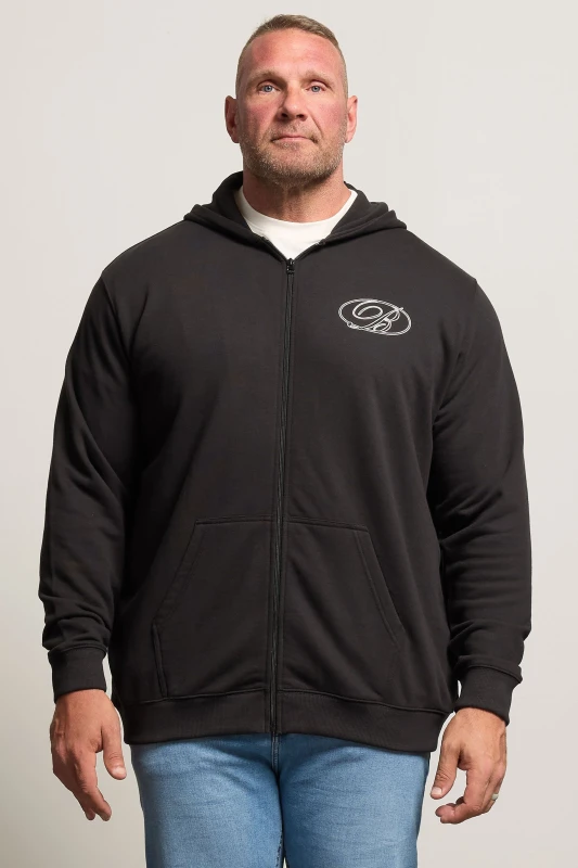 Image of BadRhino BadRhino Men Zip Through Hoodie in Black Size: 3X-Large Black XXXL Male 5063589427847