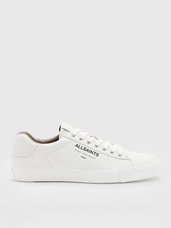 Image of Allsaints Mens Underground Leather Low Top Sneakers