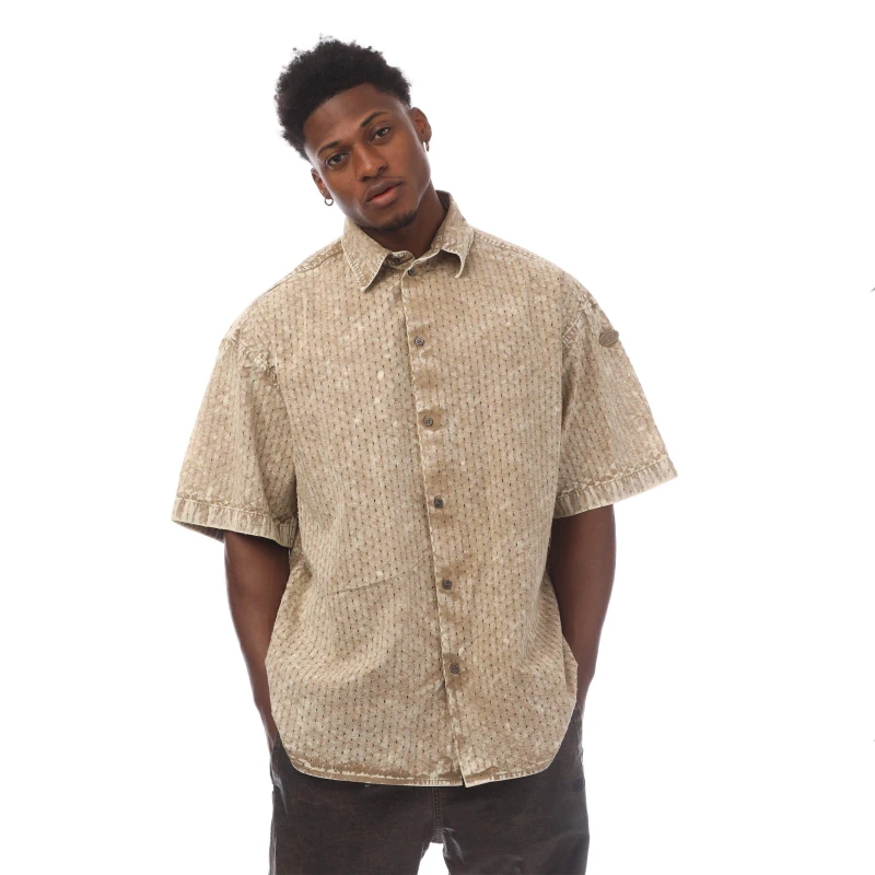 Image of Diesel Mens Short Sleeve Plain Shirt Tree House male XS (44)