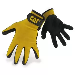 Image of Caterpillar 17416 Nitrile Coated Nylon Shell Gloves / Mens Gloves / Gloves (Medium) (Black) - Black