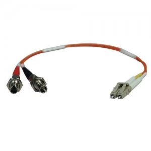 Image of Tripp Lite Duplex Multimode 62.5 125 Fiber Adapter LC ST 0.3M