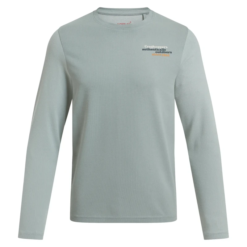 Image of Children's long-sleeved T-Shirt Craghoppers Nosilife Cruz Vert Unisex 3/4 ans