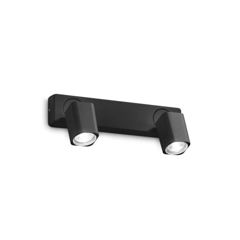 Image of IDEAL LUX Ideal Lux - Rudy 2 Light Twin Ceiling Spotlight Black 8021696321509