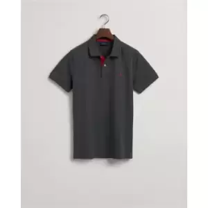 Image of Gant Contrast Rugger Polo Shirt - Grey