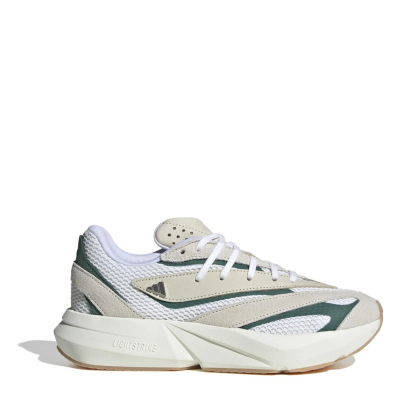 Image of adidas Womens Lightblaze Low-Top Trainers Wht/Silver/Grn female 4 (36.7)