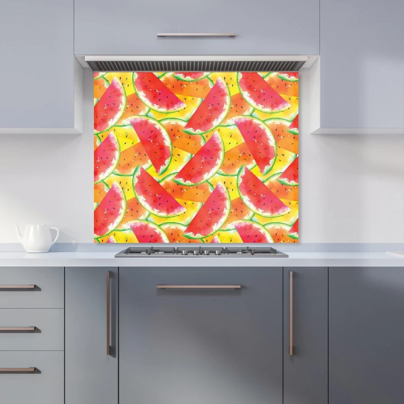 Image of Warren Reed - Designer Melon Print Kitchen Splashback in Red Size: 600mm x 600mm Red Unisex 600mm x 600mm