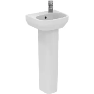 Image of Ideal Standard i. life Cloakroom Basin and Pedestal 35cm 1 Tap Hole in White Ceramic