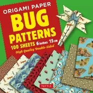 Image of origami paper bug pattern 6 15cm