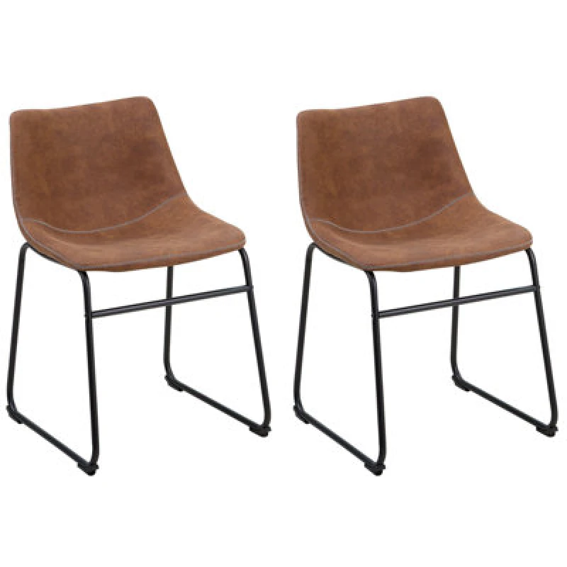 Image of Beliani Set Of 2 Dining Chairs Batavia Golden Brown