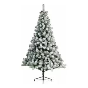 Image of Kaemingk Snowy Imperial Hinged Pine Tree 210cm - 9680952