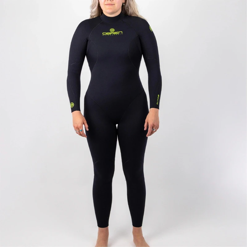 Image of Obrien Womens Elite 3/2mm Back Zip Premium Neoprene Wetsuit Black female 10 (S)