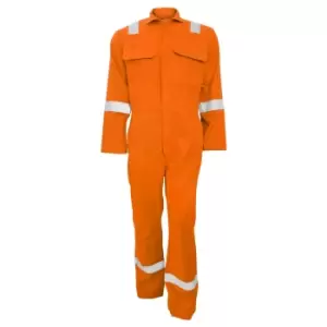 Image of Portwest Bizweld Iona Flame Resistant Work Overall/Coverall (M/R) (Orange)
