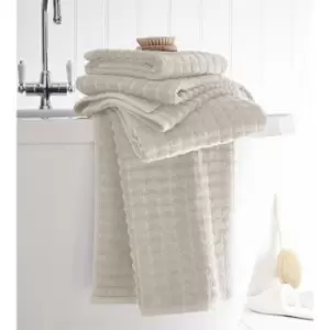 Image of Portfolio Geo 4 Piece Towel Bale Cream Geometric Design - Cream