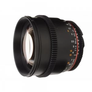 Image of Samyang 85mm T1.5 VDSLR II Lens Canon EF Black