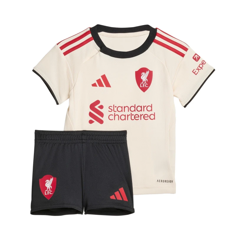 Image of adidas Liverpool Away Minikit 2025 2026 Babies White male 6-9 Months