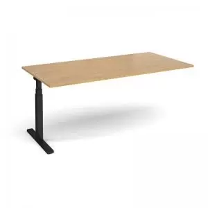 Image of Elev8 Touch boardroom table add on unit 2000mm x 1000mm - Black frame