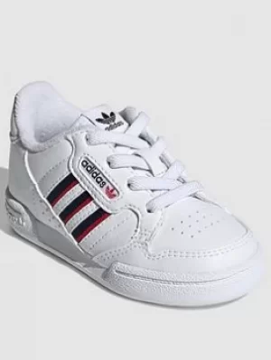 Image of adidas Originals Unisex Infant Continental 80 Stripes, White, Size 4