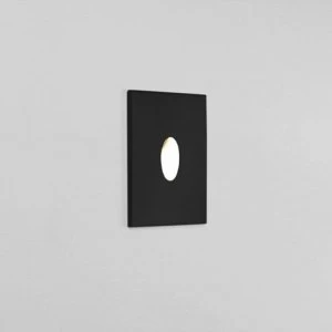 Image of LED 1 Light Outdoor Recessed Marker Wall Light Black IP65