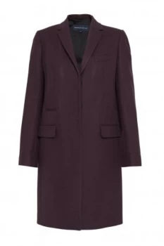 Image of French Connection Platform Felt Smart Fit Coat Purple