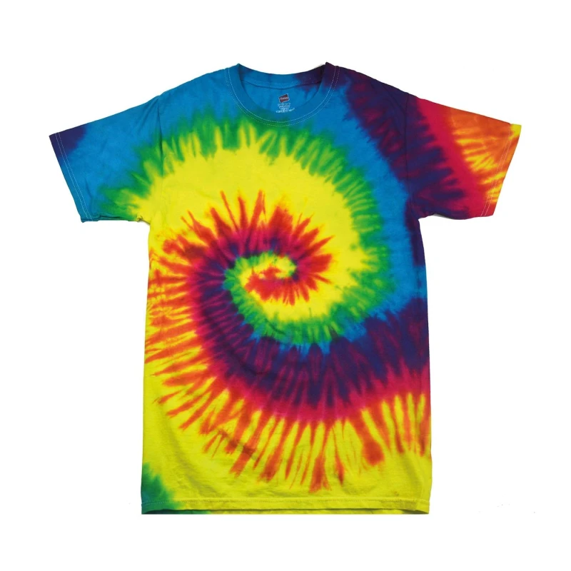 Image of Colortone Rainbow Tie-Dye Heavyweight T-Shirt Size: XS Multicolor Unisex XS