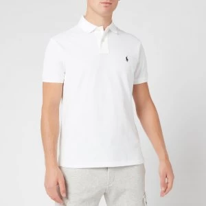 Image of Polo Ralph Lauren Mens Custom Slim Fit Mesh Polo Shirt - White - M